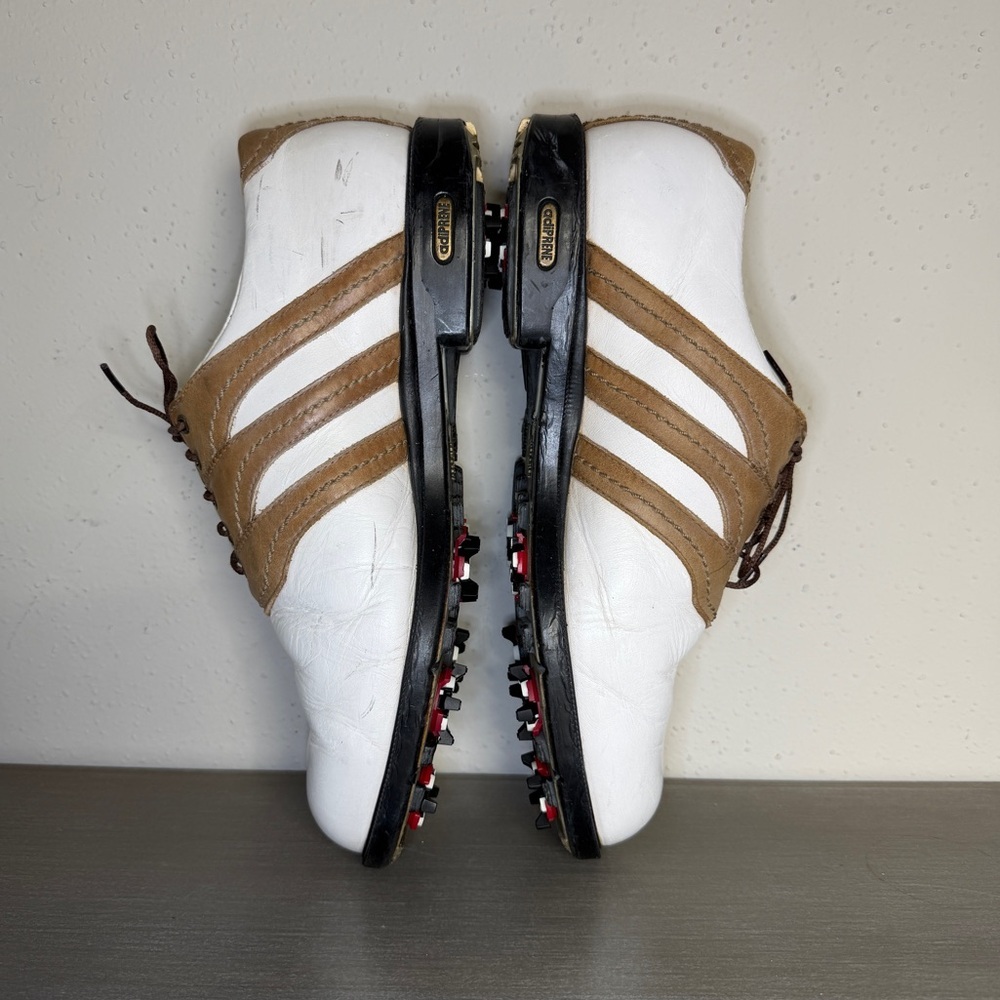 adidas White and Tan Men's Oxfords - Picture 6 of 11